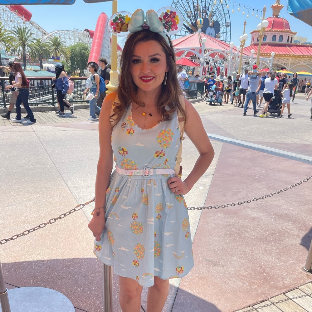 Loungefly Disney Pixar UP dress and Mickey Mouse UP ears. Only worn 1x @Disney